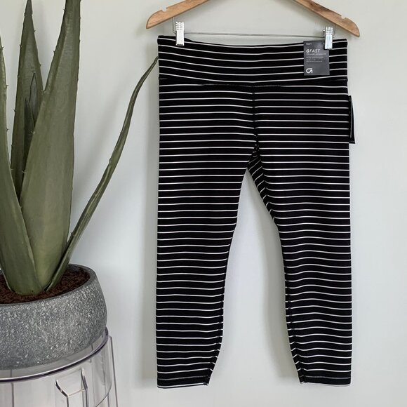 GAP GapFit Blackout Stripe 7/8 Leggings Large Petite - Picture 2 of 8